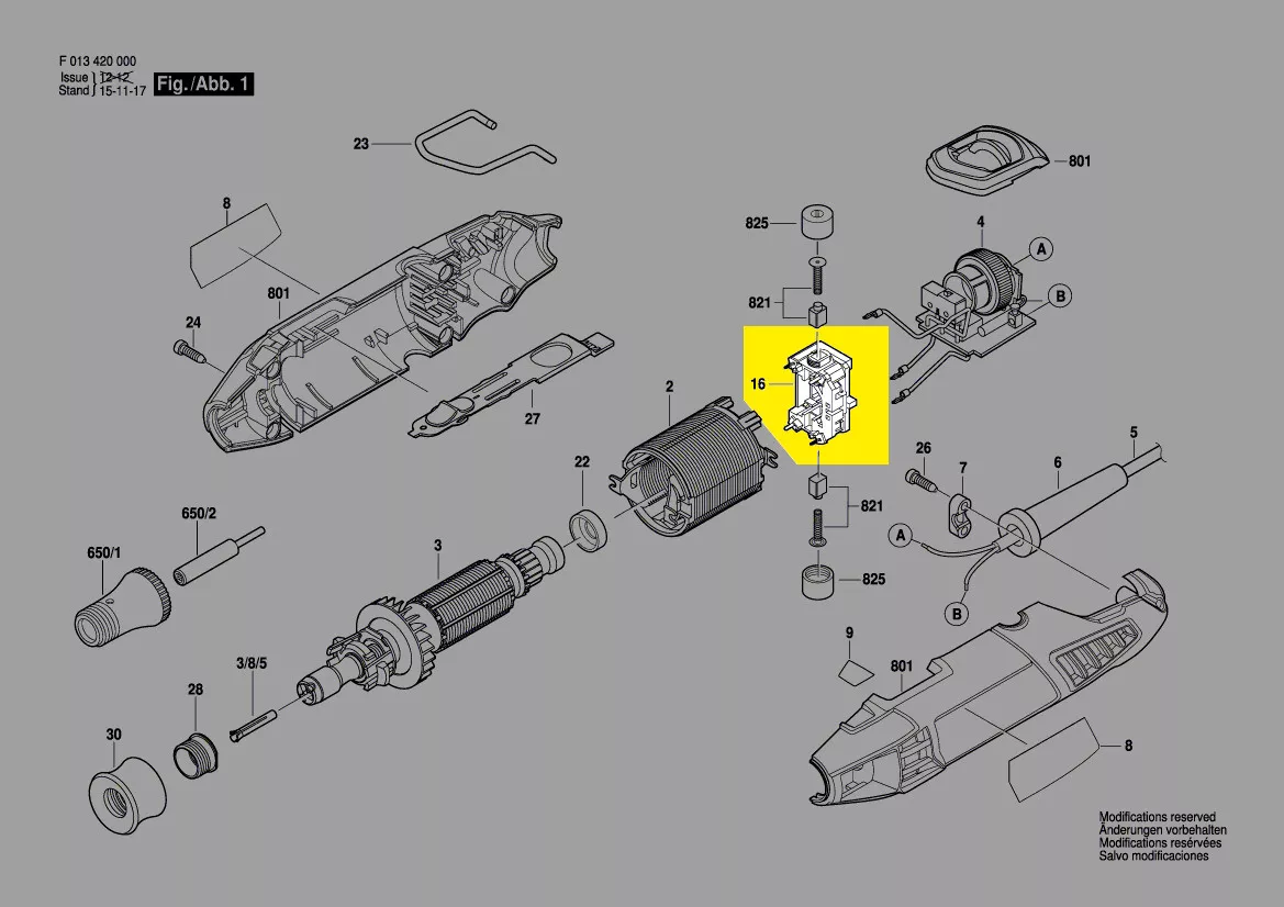 Porte balais charbon réf. 2 610 017 151